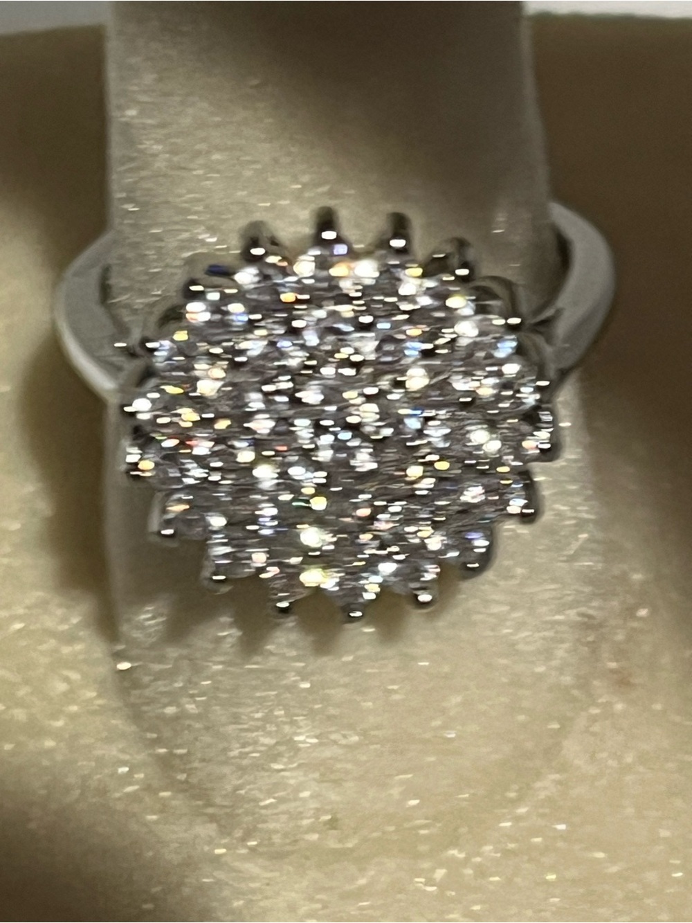 Silver cluster ring size 7